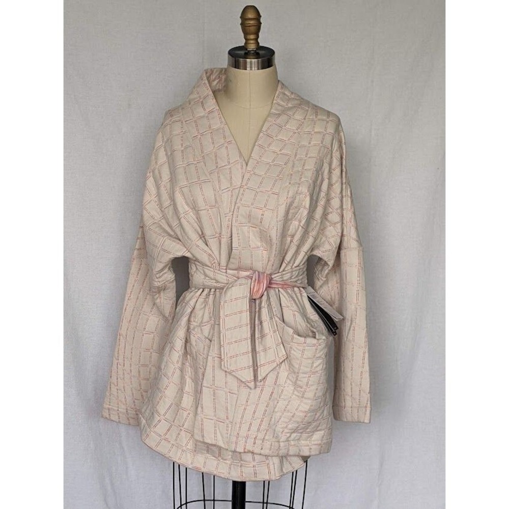 NIKE Yoga Robe Women's Jacquard Cardigan Size Medium Oversized Spa DQ6320‎ NEW